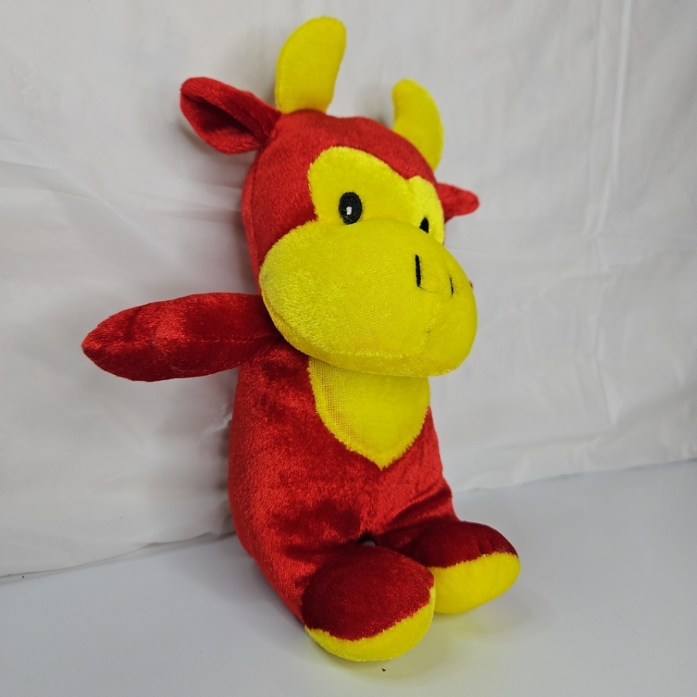 Toymax peek a boo  Cow Plush Toy Toymax Red And Yellow Plush - Picture 3 of 13